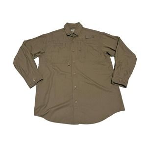 REEL LEGENDS SALTWATER II Mens S Vented Fishing Shirt Blue Long Sleeve Button-up